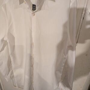 jf j.ferrar White Dress Shirt Crisp Formal Style